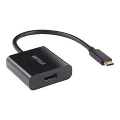 【新品・3営業日で発送】BUFFALO バッファロー ディスプレイ変換アダプタ USB Type-C-HDMI ブラック(BDCHDBK)