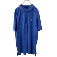 U.S.POLO ASSN. 半袖 ロゴ ポロシャツ XL ブルー ユーエスポロアッスン 古着卸 アメリカ仕入 a707-5432