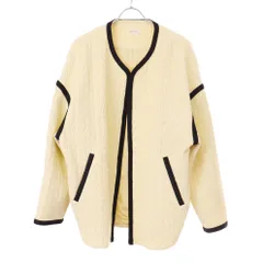 DES PRES デ プレ ヘリンボーンジャカードノーカラーショートコート 22-08-14-08306 アイボリー 36