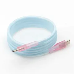 【 新品 未開封 】   トリニティ ［1000％］ スケルトンケーブルバイカラー C to C 120cm ピンク / ブルーケーブル OO-CACC12-SCPKBL 未使用 送料無料