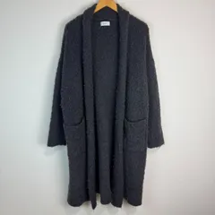 ADAM ET ROPE' アダムエロペ カーディガン ロングカーディガン ブラック レディース FREEサイズ 古着 カジュアル モード