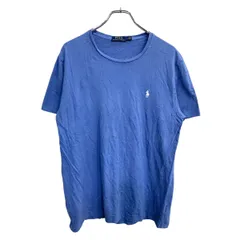POLO RALPH LAUREN 半袖 ロゴ Tシャツ Mサイズ ポロラルフローレン ロゴ刺繍 ブルー 古着卸 アメリカ仕入 t2503-3170
