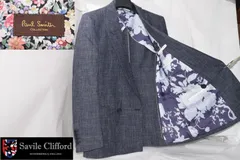 新品☆Paul Smith コレクション ダブルスーツ 裏地紫色☆M☆紺