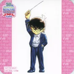 【中古】コースター 江戸川コナン(指揮棒を上げる) オリジナルコースター 「名探偵コナン 連載30周年記念カフェ」 コラボドリンク注文特典