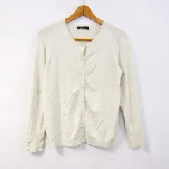 ザラ ニットカーディガン 長袖 クルーネック トップス レディース USA Mサイズ ベージュ系 ZARA 【中古】