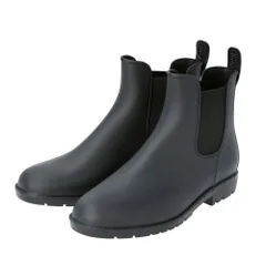 ☆ BLACK ☆ L(24.0-24.5cm) ☆ サイドゴアレインブーツ レインブーツ レディース ショート レインシューズ おしゃれ かわいい 通勤 通学 サイドゴア ショートブーツ シンプル 履きやすい 耳つき ショートレインブーツ ブーツ ローヒール