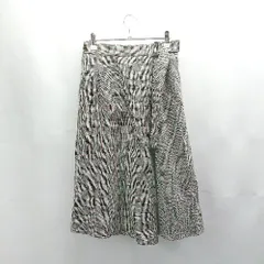 ◇ ⊇ ef-de エフデ チェック柄 ひざ丈 フレア スカート サイズ9 グレー系 レディース E  【1503050007740】