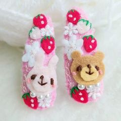 雪うさぎと雪だるま5センチパッチンピン 雪うさぎと雪だるま5センチパッチンピン - メルカリ