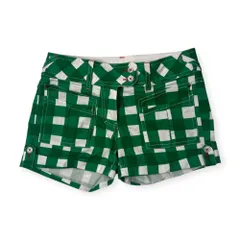 FILA GOLF フィラゴルフ チェック ショートパンツ M/グリーン系 レディース