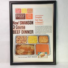 『 スワンソン　ランチ 』ビンテージ広告　60年代　フレーム付ポスター　当時物