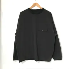 DELICIOUS ロンT Tシャツ 長袖 ナイロン カットソー 無地 古着 クルーネック  メンズ Lサイズ ブラック デリシャス トップス A13437◆