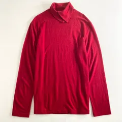 5k29《美品》大きいサイズ Yohji Yamamoto POUR HOMME ヨウジヤマモト プールオム タートルネックセーター XL相当 レッド サンプル品 日本製のサムネイル