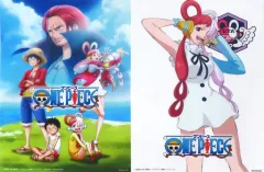 【中古】クリアポスター A3クリアポスター2枚セット ルフィ＆ウタ＆シャンクス 「Blu-ray/DVD ワンピース FILM RED 映画連動特別編」 楽天ブックス購入特典