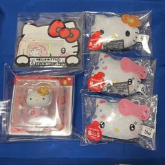 【未開封】Happyくじ　HELLO KITTY 50th～ハッピーアニバーサリー★〜　A賞　フィギュア　６　B賞　フェイスチャーム　3・5 G賞ステッカーセット　サンリオ
