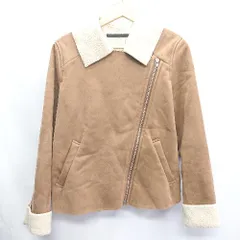 ◇ ⊇ URBAN RESEARCH アーバンリサーチ フェイクムートン 長袖 コート サイズF ブラウン レディース E  【1410100020157】