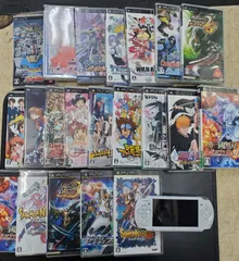 ジャンク品　PSP-3000本体　ホワイト　ソフト21本付き
