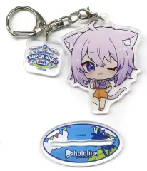 【中古】キーホルダー 猫又おかゆ ミニキャラアクリルスタンドキーホルダー 「バーチャルYouTuber ホロライブ hololive SUPER EXPO 2024」