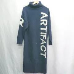 ◇ ⊇ Rodeo Crowns タートルネック 長袖 ロング丈 ワンピース サイズFREE ネイビー レディース E  【1503050026307】