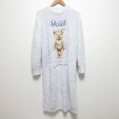 未使用 24AW gelato pique ジェラートピケ ×シュタイフ コラボ ジェラートJamesジャガードワンピース PWNO245065 サイズF ブルー レディース 古着 中古 USED