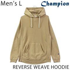 【USED／メンズL】CHAMPION リバースウィーブ プルオーバー フーディ サンドベージュ
