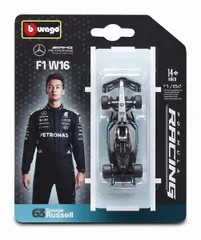 新品 Bburago 1/64 メルセデス-AMG ペトロナス F1チーム FW16 2025 No.63 G.ラッセル 完成品ダイキャストミニカー BUR58002R [佐川急便]のサムネイル