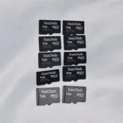 10枚セット マイクロSDカード 1GB SanDisk 動作確認・フォーマット済み microSD サンディスク まとめ売りのサムネイル