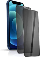 JACRON iphone12 強化ガラスフィルム 覗き見防止 プライバシー保護フィルム2枚セット硬度9H/気泡ゼロ/干渉しない/貼り付け簡単/指紋防止/撥水撥油 iphone12pro 全面保護(SDL-ICDS-649)