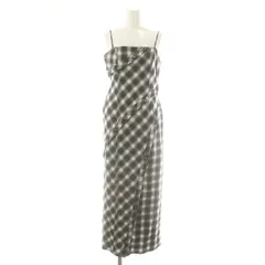 メゾンスペシャル MAISON SPECIAL 24AW Button Slit Checkered Camisole Maxidresses ワンピース キャミワンピース ロング 36 ブラック ホワイト /DF ■OS