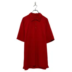 NIKE 半袖 無地 ポロシャツ ナイキ レッド L ワンポイントロゴ 古着卸 アメリカ仕入 a606-5856