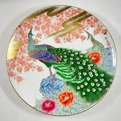 深川製　御所車　梅　飾り皿　額皿　金襴手　金彩色絵 2025年最新】深川 額皿の人気アイテム - メルカリ