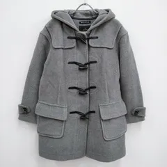 美品 グローバーオール 英国製 ダッフルコート カシミヤ混 グレー チェック L 美品 グローバーオール 英国製 ダッフルコート カシミヤ混