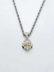 Nina Ricci/ニナリッチ　ネックレス　NRロゴ　レディースアクセサリー　ワンポイントストーン　シルバー/ゴールド　YY100