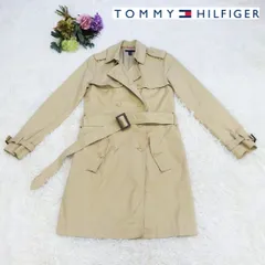 TOMMY HILFIGER　トミーヒルフィガー　ロングコート　トレンチコート　ベージュ　Ｓサイズ　通勤　通学　ビジネスのサムネイル