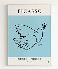 PICASSO LA COLOMBE BLEUE ピカソ美術館公式ポスター 鳩 Pablo Picasso poster : Blue Dove (1961)