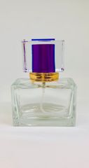 【スプレー容器】30ml　紫色　水晶　玻璃　香水瓶　ゴールド