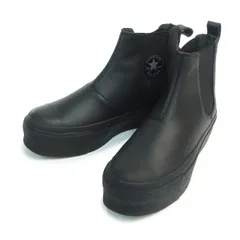 【新品】コンバース CONVERSE ブーツ スニーカー 厚底  レザー オールスター (R) リフテッド サイドゴア ハイ ブラックモノクローム 黒 ALL STAR