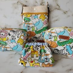 ハンドメイド 手作り マルチケース  ポーチ  限定4点セット