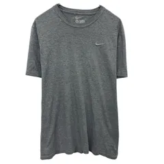 NIKE ロゴTシャツ L グレー ナイキ プルオーバー ワンポイント 刺繍 クルーネック カットソー 古着卸 アメリカ仕入 a704-5272