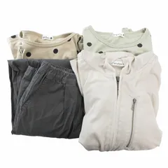 ブランシェス BRANSHES 子ども服 4点セット Tシャツ パンツ 水玉柄 ドット ペプラム 150 ベージュ /JS ■GY14