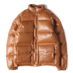 美品 A BATHING APE ア ベイシング エイプ ジャケット サイズ:L 21AW シープスキンレザー ダウン ジャケット LEATHER CLASSIC DOWN JACKET ブラウン アウター ブルゾン コート【メンズ】のサムネイル