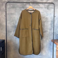 kastane パイピングノーカラーコート フリーサイズ カスタネ