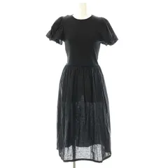 ザラ ZARA パフスリーブ 切替 ワンピース プルオーバー EUR M 黒 /CX ■OS