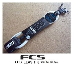 FCS ALL ROUND Leash 8ft　white・black