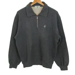ビバリーヒルズポロクラブ スウェット トレーナー トップス ハーフジップ メンズ Mサイズ グレー BEVERLY HILLS POLO CLUB 【中古】