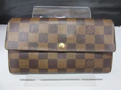 ◆ルイヴィトン 長財布 N61724 ポルトフォイユサラ ダミエキャンバス エベヌ 財布 ダミエ LOUIS VUITTON 中古◆0017