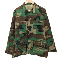ユーエスアーミー U.S. ARMY 80S 89年製 COMBAT COAT BDU ウッドランドカモ バトル ドレス ユニフォーム リップストップ ミリタリー ジャケット メンズ  S-R