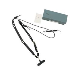 未使用品 TOGA トーガ レザー フォンストラップ メタルパーツ スマホケース ブラック ONE TZ32-AK943