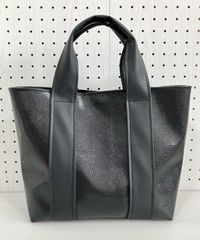 ハンドメイド＊トートバッグ フェイクレザートカゲ風 内側黒レース(923)