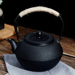 炭アルコールランプ固形燃料紫砂壷 煎茶道具 直火、カセットこんろ ポット 煮水器  (朱泥 900ml )
