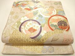 正絹 作り帯 二部式 二重太鼓 華麗な鳳凰と四季折々の花々 視線を